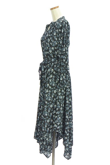 JEANASiS（ジーナシス）の古着「ベルト付き花柄ロングシャツワンピース（ワンピース・チュニック）」大画像３へ