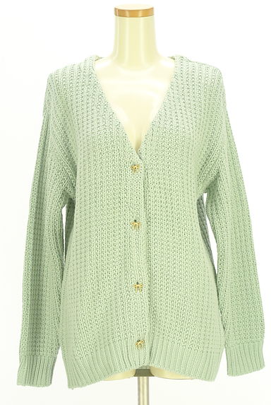 PROPORTION BODY DRESSING（プロポーションボディ ドレッシング）の古着「リボンボタンローゲージニットカーディガン（カーディガン・ボレロ）」大画像１へ