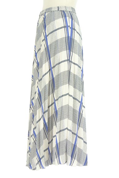 LAUTREAMONT（ロートレアモン）の古着「チェック柄プリーツシフォンロングスカート（ロングスカート・マキシスカート）」大画像３へ