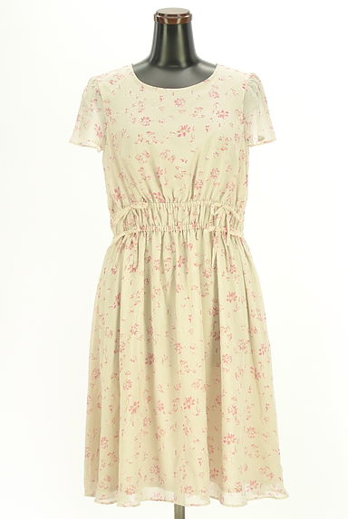 GALLERY VISCONTI（ギャラリービスコンティ）の古着「半袖花柄シフォンワンピース（ワンピース・チュニック）」大画像１へ
