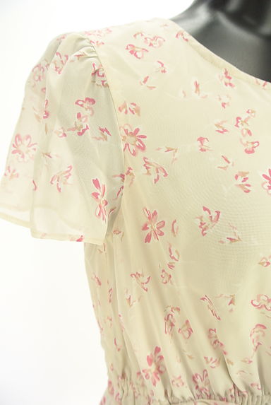 GALLERY VISCONTI（ギャラリービスコンティ）の古着「半袖花柄シフォンワンピース（ワンピース・チュニック）」大画像４へ