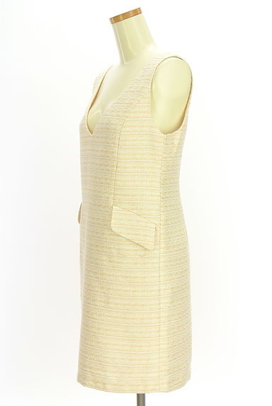 PROPORTION BODY DRESSING（プロポーションボディ ドレッシング）の古着「ラメボーダーツイード膝上ワンピース（キャミワンピース）」大画像３へ