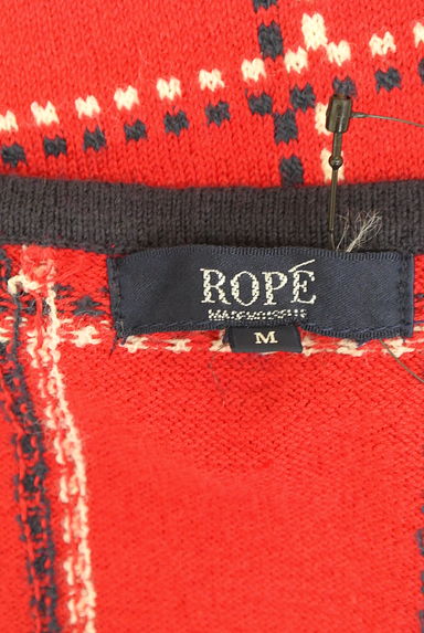 ROPE（ロペ）の古着「チェック柄ノースリニットトップス（ニット）」大画像６へ