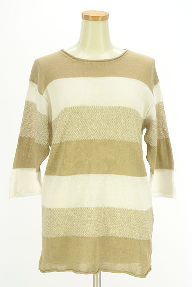BEAMS Women's（ビームス　ウーマン）の古着「BEAMS LIGHTS 配色綿麻ニット（ニット）」大画像１へ