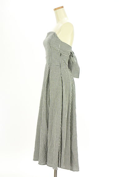WILLSELECTION（ウィルセレクション）の古着「ギンガムチェックベアロングワンピース（キャミワンピース）」大画像３へ