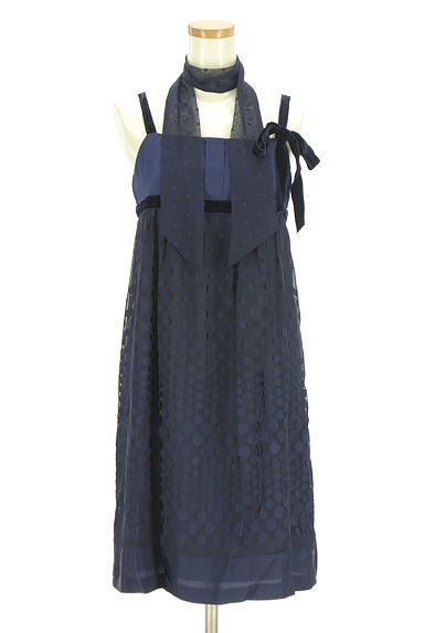 INDIVI（インディヴィ）の古着「ドットシフォンキャミワンピース（キャミワンピース）」大画像１へ