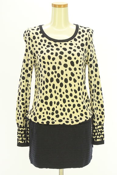 TO BE CHIC（トゥービーシック）の古着「ダルメシアン柄ドロストニットチュニック（ワンピース・チュニック）」大画像１へ
