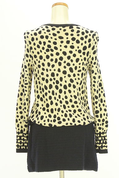 TO BE CHIC（トゥービーシック）の古着「ダルメシアン柄ドロストニットチュニック（ワンピース・チュニック）」大画像２へ