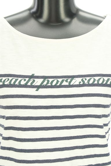 SM2（サマンサモスモス）の古着「ロゴボーダーTシャツ（カットソー・プルオーバー）」大画像４へ