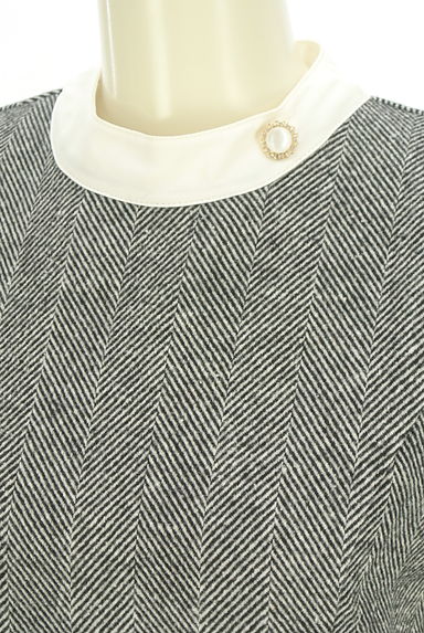 WILLSELECTION（ウィルセレクション）の古着「へリンボーン柄ドッキング膝丈ワンピース（ワンピース・チュニック）」大画像４へ
