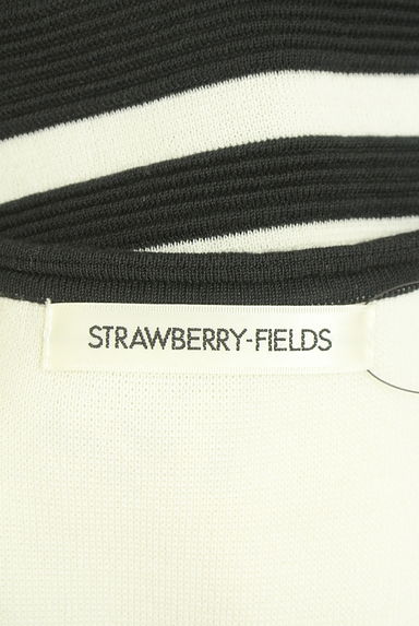 STRAWBERRY-FIELDS（ストロベリーフィールズ）の古着「モノトーン膝丈ニットワンピース（ワンピース・チュニック）」大画像６へ