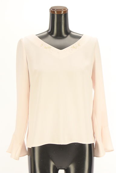 PROPORTION BODY DRESSING（プロポーションボディ ドレッシング）の古着「ビジュー付きVネックカットソー（カットソー・プルオーバー）」大画像１へ