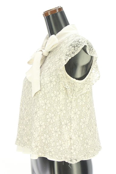 JILL by JILLSTUART（ジルバイジルスチュアート）の古着「総レースボウタイブラウス（カットソー・プルオーバー）」大画像３へ