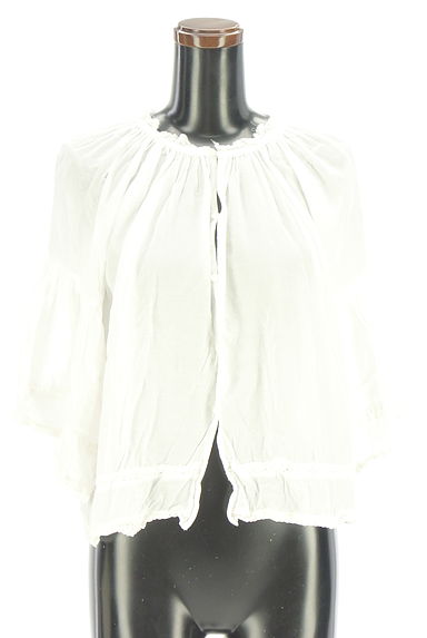 JOURNAL STANDARD relume（ジャーナルスタンダード レリューム）の古着「フレアスリーブノーカラーブラウス（ブラウス）」大画像１へ