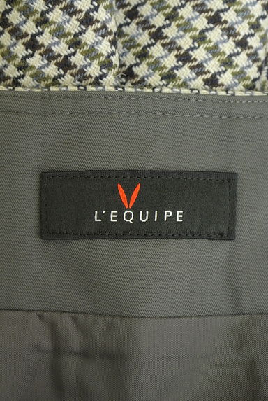 L'EQUIPE（レキップ）の古着「ガンクラブチェック柄ウール混ロングスカート（ロングスカート・マキシスカート）」大画像６へ