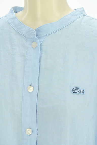 LACOSTE（ラコステ）の古着「バンドカラーリネンシャツ（ブラウス）」大画像４へ