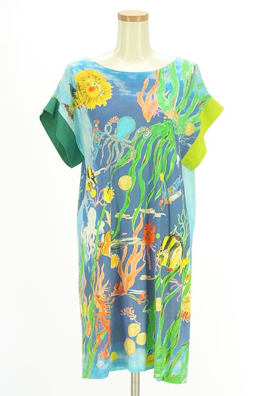 TSUMORI CHISATO（ツモリチサト）の古着「海のイラストプリントボックスワンピース（ワンピース・チュニック）」大画像１へ