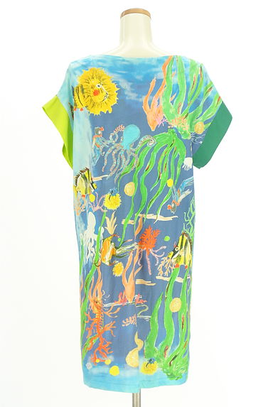 TSUMORI CHISATO（ツモリチサト）の古着「海のイラストプリントボックスワンピース（ワンピース・チュニック）」大画像２へ