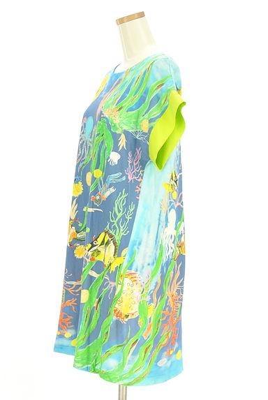 TSUMORI CHISATO（ツモリチサト）の古着「海のイラストプリントボックスワンピース（ワンピース・チュニック）」大画像３へ