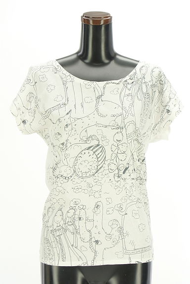 TSUMORI CHISATO（ツモリチサト）の古着「手描き風プリントフレンチスリーブカットソー（Ｔシャツ）」大画像１へ