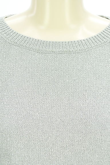 CADUNE（カデュネ）の古着「シルバーラメ入りシャイニーニットトップス（ニット）」大画像４へ