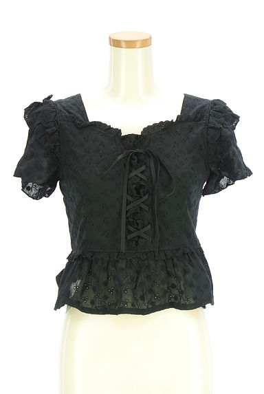 axes femme（アクシーズファム）の古着「axes femme POETIQUE 半袖カットワークレースカットソー（カットソー・プルオーバー）」大画像１へ