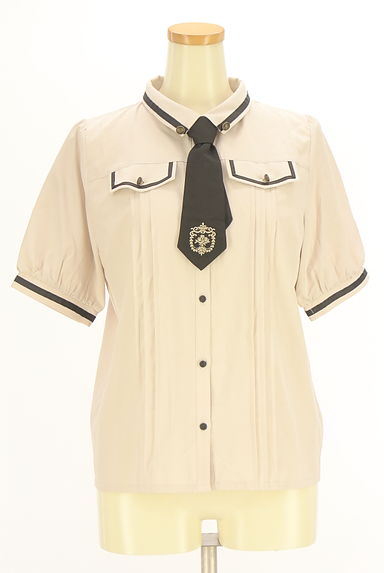 axes femme（アクシーズファム）の古着「ネクタイ付き半袖ブラウス（ブラウス）」大画像１へ
