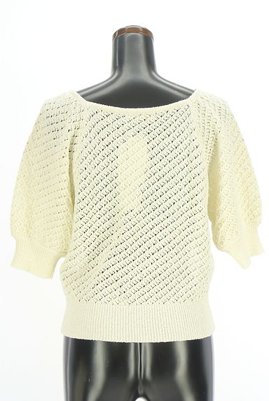 PROPORTION BODY DRESSING（プロポーションボディ ドレッシング）の古着「透かし編み5分袖ニットトップス（ニット）」大画像２へ