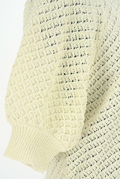 PROPORTION BODY DRESSING（プロポーションボディ ドレッシング）の古着「透かし編み5分袖ニットトップス（ニット）」大画像４へ