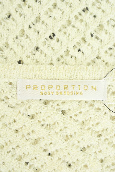 PROPORTION BODY DRESSING（プロポーションボディ ドレッシング）の古着「透かし編み5分袖ニットトップス（ニット）」大画像６へ