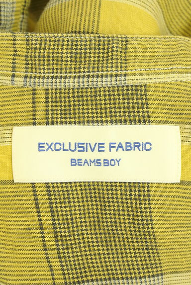 BEAMS Women's（ビームス　ウーマン）の古着「BEAMS BOY 半袖チェック柄リネンシャツ（ブラウス）」大画像６へ