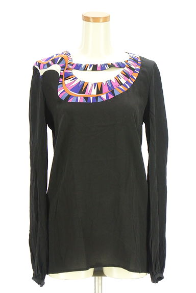EMILIO PUCCI（エミリオプッチ）の古着「プッチ柄シルクカットソー（カットソー・プルオーバー）」大画像１へ