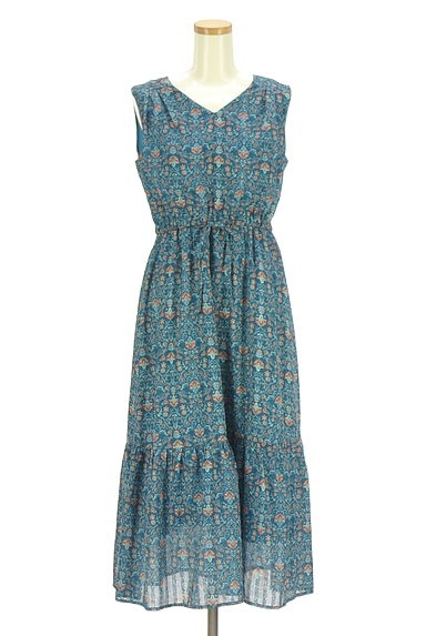 axes femme（アクシーズファム）の古着「エスニック花柄ロングワンピース（ワンピース・チュニック）」大画像１へ