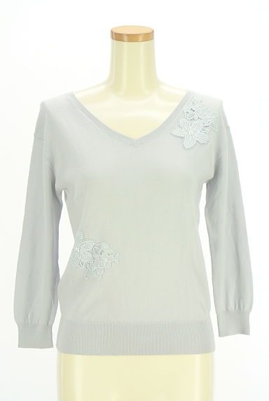 PROPORTION BODY DRESSING（プロポーションボディ ドレッシング）の古着「刺しゅうVネックニット（ニット）」大画像１へ