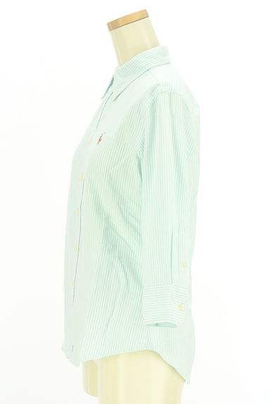 POLO RALPH LAUREN（ポロラルフローレン）の古着「Ralph Lauren ストライプ柄7分袖シャツ（ブラウス）」大画像３へ