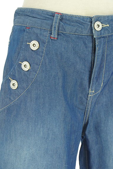 LUI CHANTANT（ルイシャンタン）の古着「ウォッシュド加工ワイドデニムパンツ（デニムパンツ）」大画像４へ