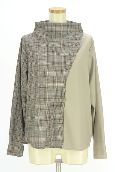 antiqua（アンティカ）の古着「patterntorso 異素材切替シャツ（ブラウス）」大画像１へ