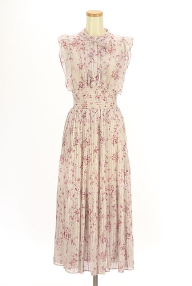 Snidel（スナイデル）の古着「花柄シフォンロングプリーツワンピース（ワンピース・チュニック）」大画像１へ