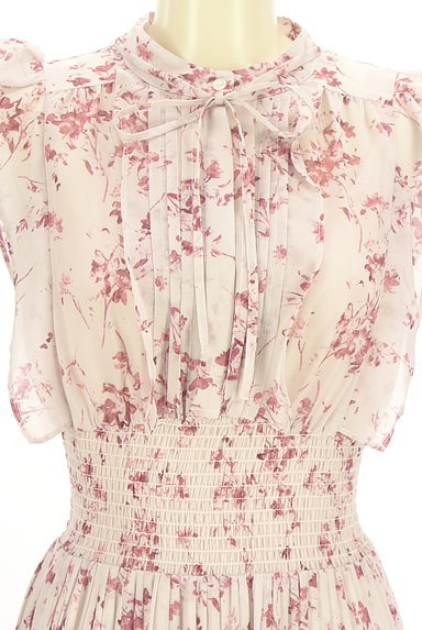 Snidel（スナイデル）の古着「花柄シフォンロングプリーツワンピース（ワンピース・チュニック）」大画像４へ