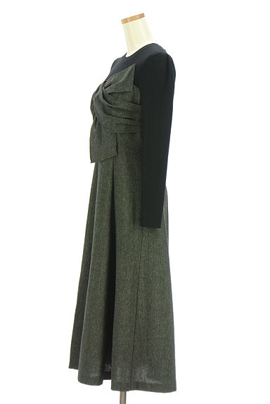 PROPORTION BODY DRESSING（プロポーションボディ ドレッシング）の古着「フロントリボンドッキングロングワンピース（ワンピース・チュニック）」大画像３へ