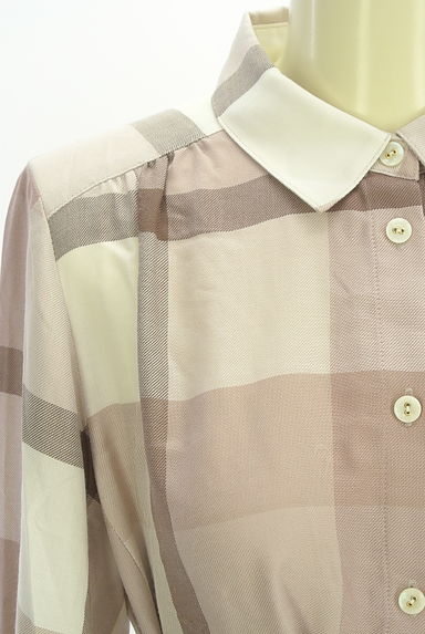 BLUE LABEL CRESTBRIDGE（ブルーレーベル・クレストブリッジ）の古着「ベルト付きシャツチュニック（ブラウス）」大画像４へ