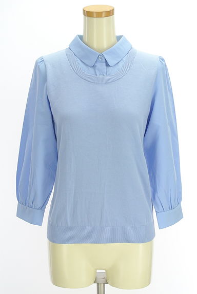 BLUE LABEL CRESTBRIDGE（ブルーレーベル・クレストブリッジ）の古着「レイヤード風トップス（ニット）」大画像１へ