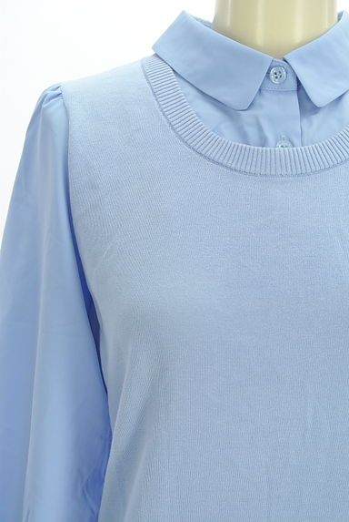 BLUE LABEL CRESTBRIDGE（ブルーレーベル・クレストブリッジ）の古着「レイヤード風トップス（ニット）」大画像４へ