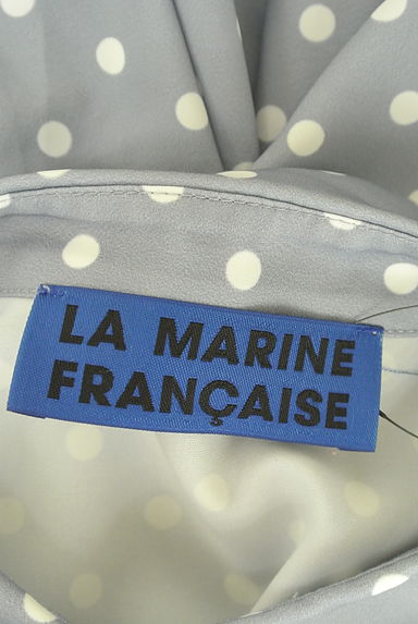 LA MARINE FRANCAISE（マリンフランセーズ）の古着「微光沢ドットブラウス（ブラウス）」大画像６へ