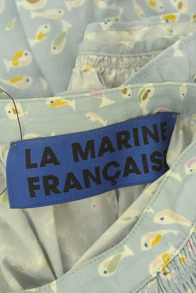 LA MARINE FRANCAISE（マリンフランセーズ）の古着「ボリューム6分袖さかな柄ブラウス（ブラウス）」大画像６へ