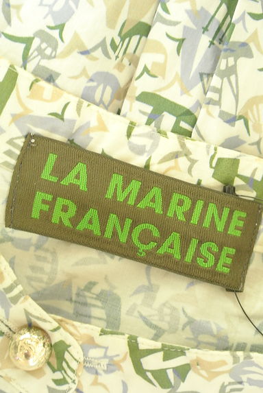 LA MARINE FRANCAISE（マリンフランセーズ）の古着「タイ付きマリン柄バンドカラーシャツ（ブラウス）」大画像６へ