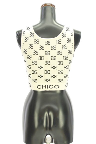 Chico（チコ）の古着「モノグラムショート丈ニットタンクトップ（ニット）」大画像２へ