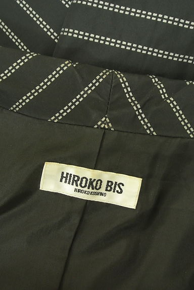 HIROKO BIS（ヒロコビス）の古着「2枚襟ボーダー柄テーラードジャケット（ジャケット）」大画像６へ