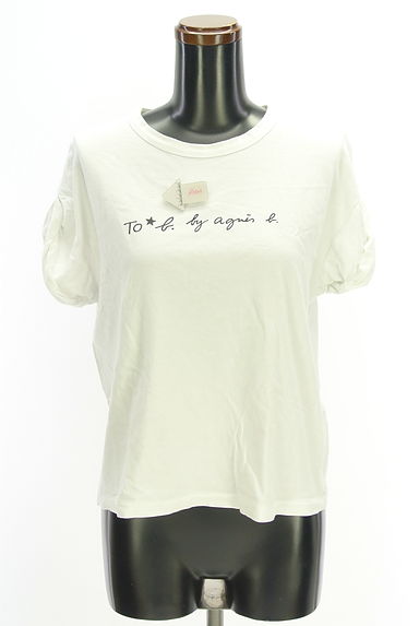 To b. by agnes b.（トゥービーバイアニエスベー）の古着「袖ロールアップブランドロゴ半袖Tシャツ（Ｔシャツ）」大画像４へ