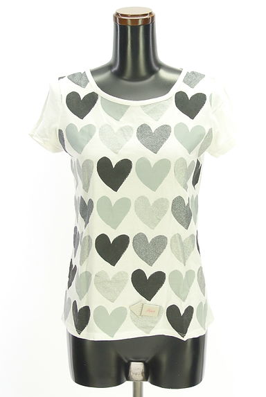 To b. by agnes b.（トゥービーバイアニエスベー）の古着「ハートプリント半袖Tシャツ（Ｔシャツ）」大画像４へ